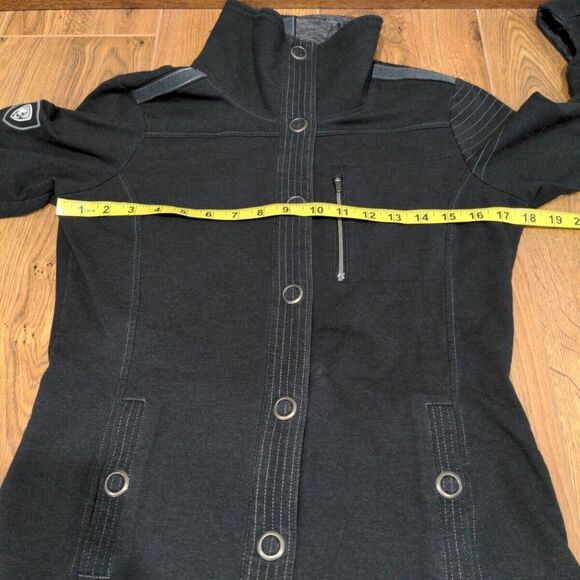 Kuhl Krush Womens Cotton Blend Button Up Jacket Size S Black Stretch Streetwear - Picture 10 of 13